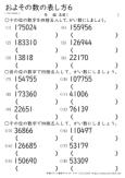 およその数の表し方 がい数 四捨五入 小学生無料算数学習プリント 無料プリントのぷりんと３６５