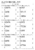 およその数の表し方 がい数 四捨五入 小学生無料算数学習プリント 無料プリントのぷりんと３６５