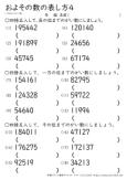 およその数の表し方 がい数 四捨五入 小学生無料算数学習プリント 無料プリントのぷりんと３６５